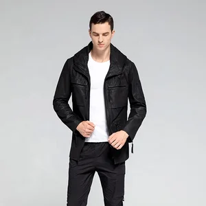 Popular and Customizable - High Quality Black Men's Real Leather Jacket