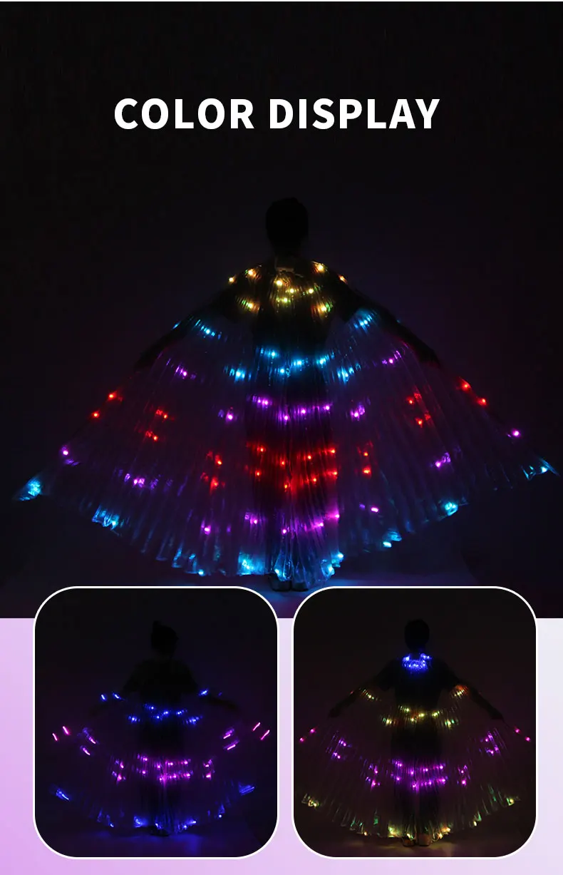 Adult Multifunctional Led Wings Belly Dance Light Up Wings With Remote ...