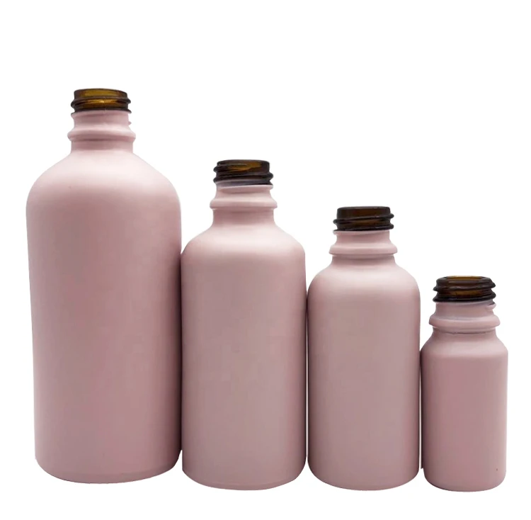 Pink Glass Cosmetic Serum Dropper Bottle 1oz 2oz 4oz Tincture Bottles