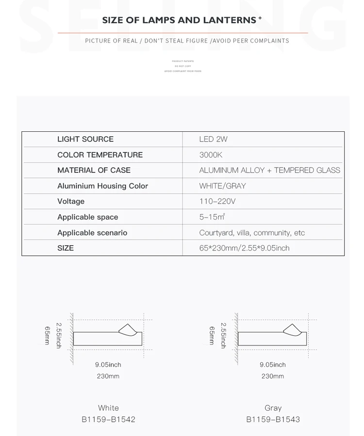 Amazon Wall lamps Courtyard LED Wall Lamp Driveway Landscape lighting Waterproof street Garden Lights Outdoor Wall light