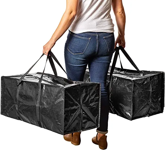 HOMESURE 8 Pack Large Strong Moving Bags With Zippers & Carrying Handles - Water