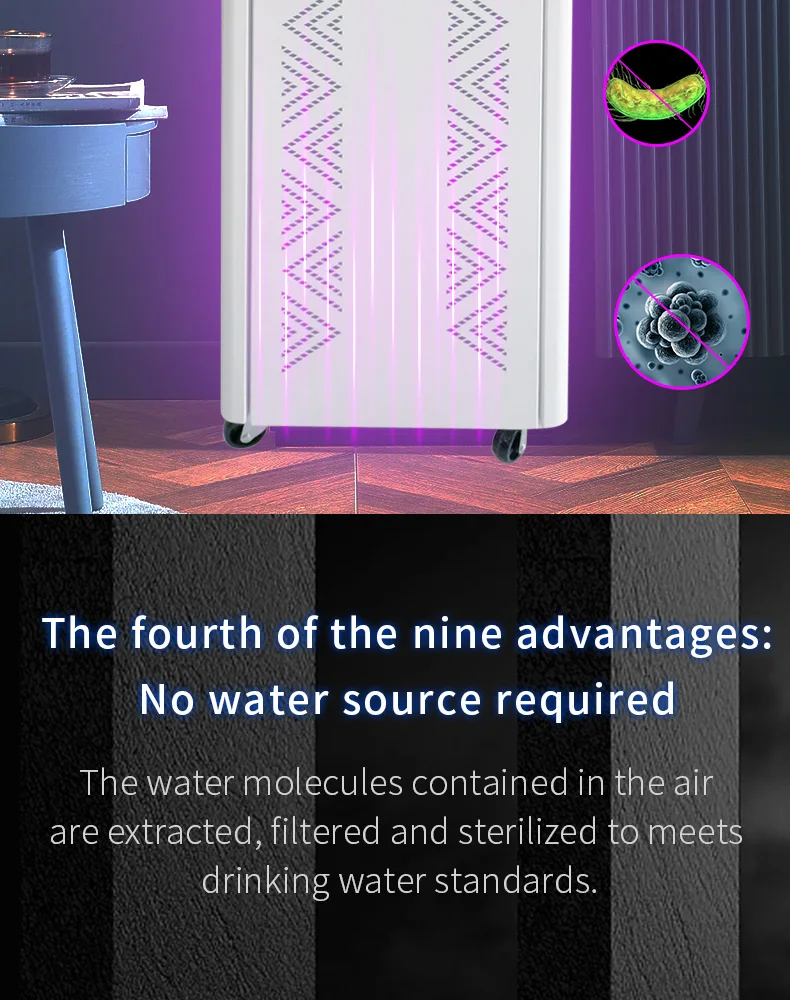 70l Air Water Maker Air Dehumidifier Water Waterless Purifier