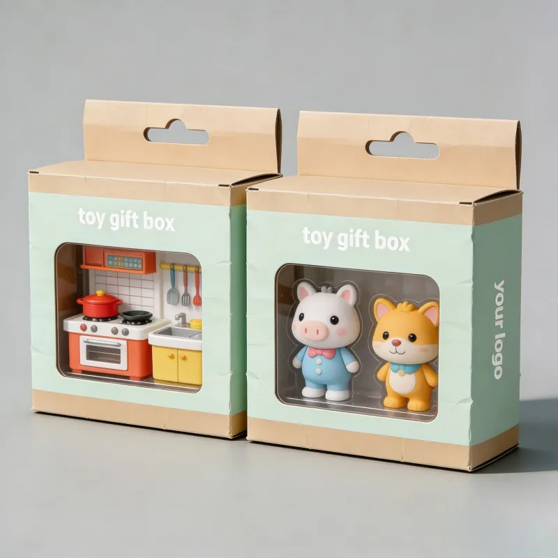 কারখানার দামে পুনর্ব্যবহারযোগ্য, সস্তা ও মজবুত কাগজের বাক্স, সাথে পিইটি জানালা, খেলনা পুতুল, ইলেকট্রনিক ঘড়ি ও ছোটখাটো আনুষঙ্গিক জিনিসপত্রের প্যাকেজিং বাক্স