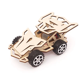DIY educational wooden toy car for kids