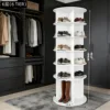 6-tier rotating shoe rack-with boot holder