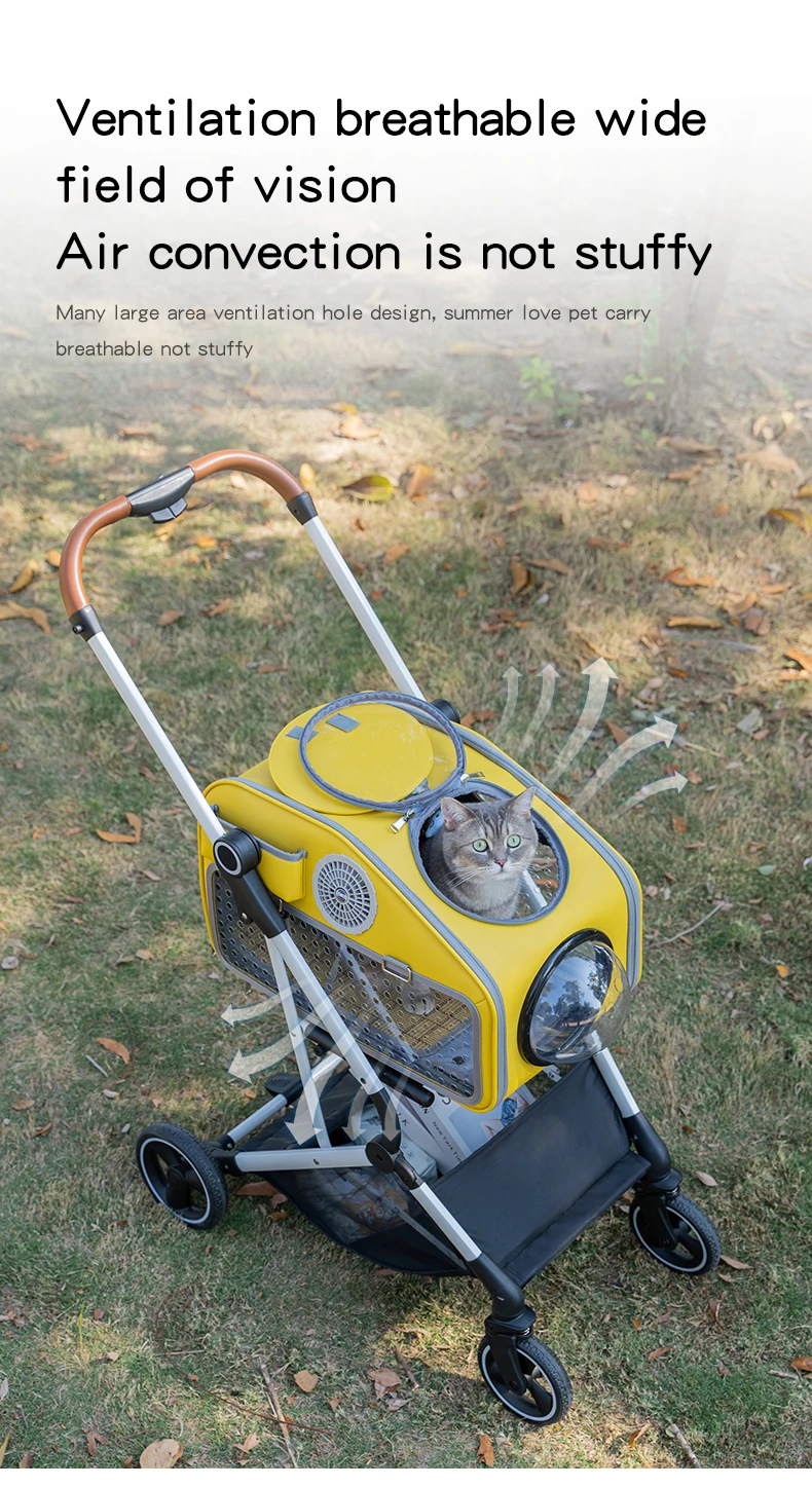 Luxury Detachable Stair Climbing Dog Buggy Small Twin Double 3in1