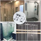 Glass Sliding Door Accessories Frameless Sliding Door Glass Hardware Bathroom Shower Door Glass Accessories Sets For 8-12mm