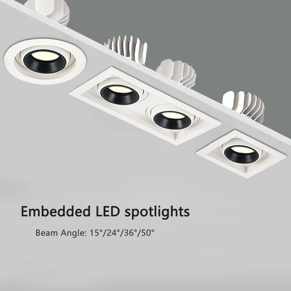 Embedded Retractable Grille Lights Led Anti-glare Lighting Single Head ...