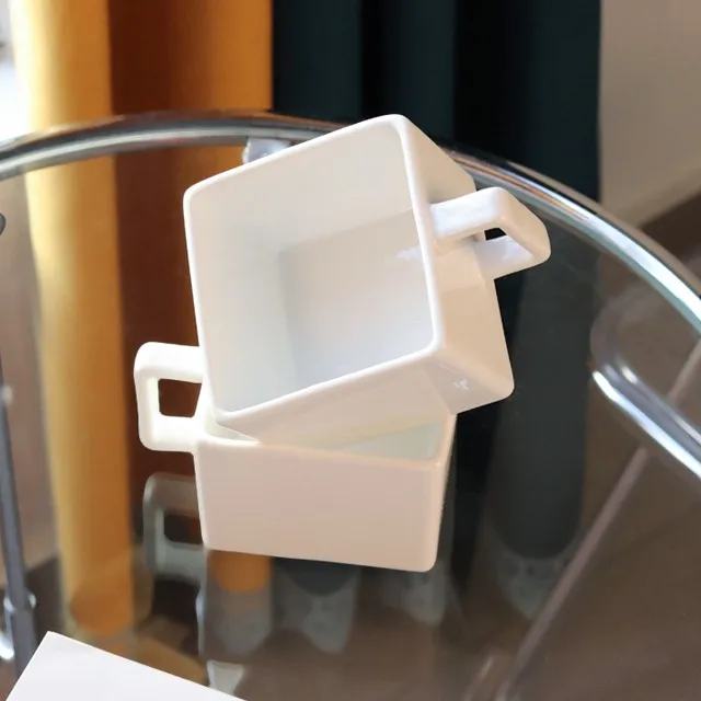 14 Oz Ceramic Square Mugs - Modern, Sustainable, Customizable