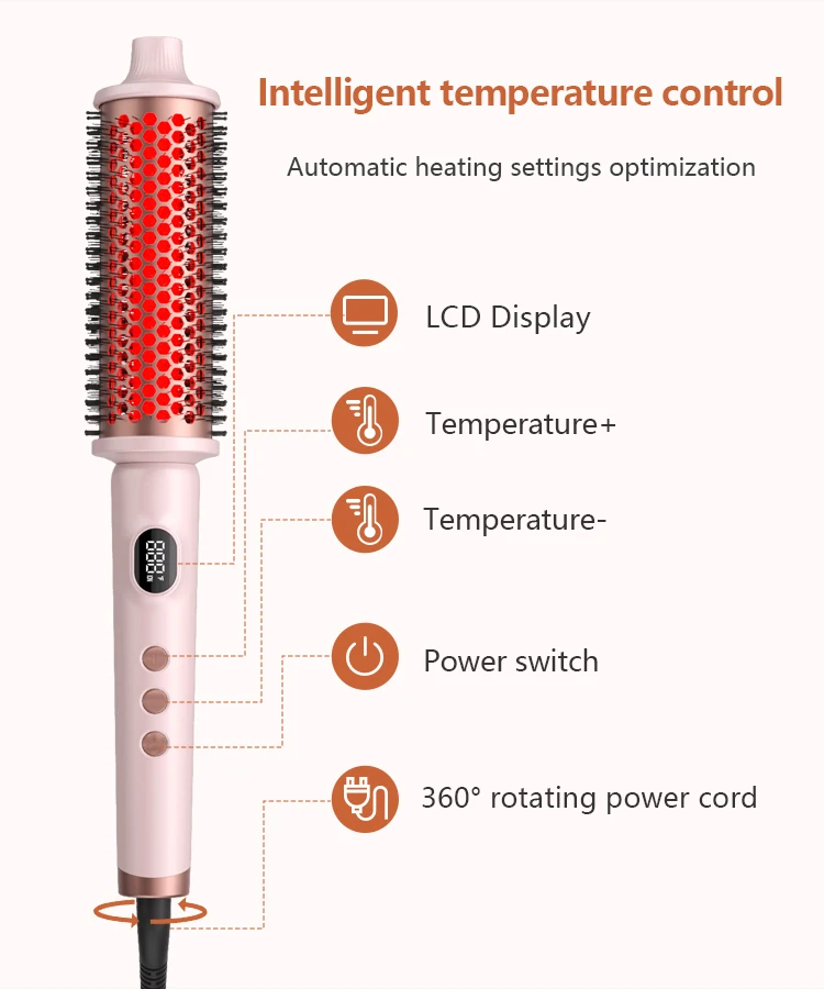 product mesky new hot thermal brush with lcd display infrared curling comb for household hotel commerce use-5