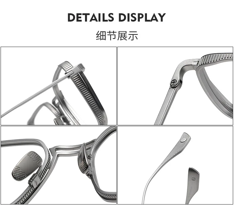 CS125 High Pure Titanium Optical Frame Good Quality Glasses for Men and Women Titan Eyewear Frames DLX125