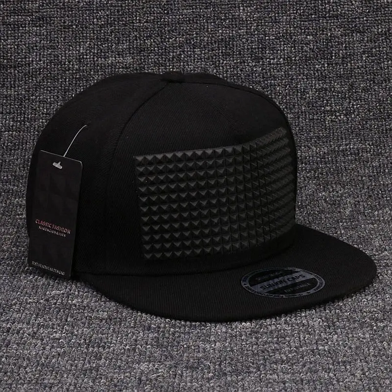 Fancy 3D Snapback Cap Raised Soft Silicon square Pyramid Flat Baseball Hip Hop Hat