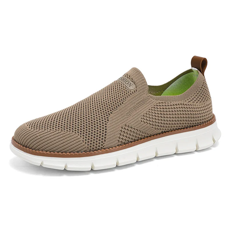 Dakaela Men's Casual Slip On Mesh Loafers Breathable Running Sneakers Summer Comfort Walking Shoes