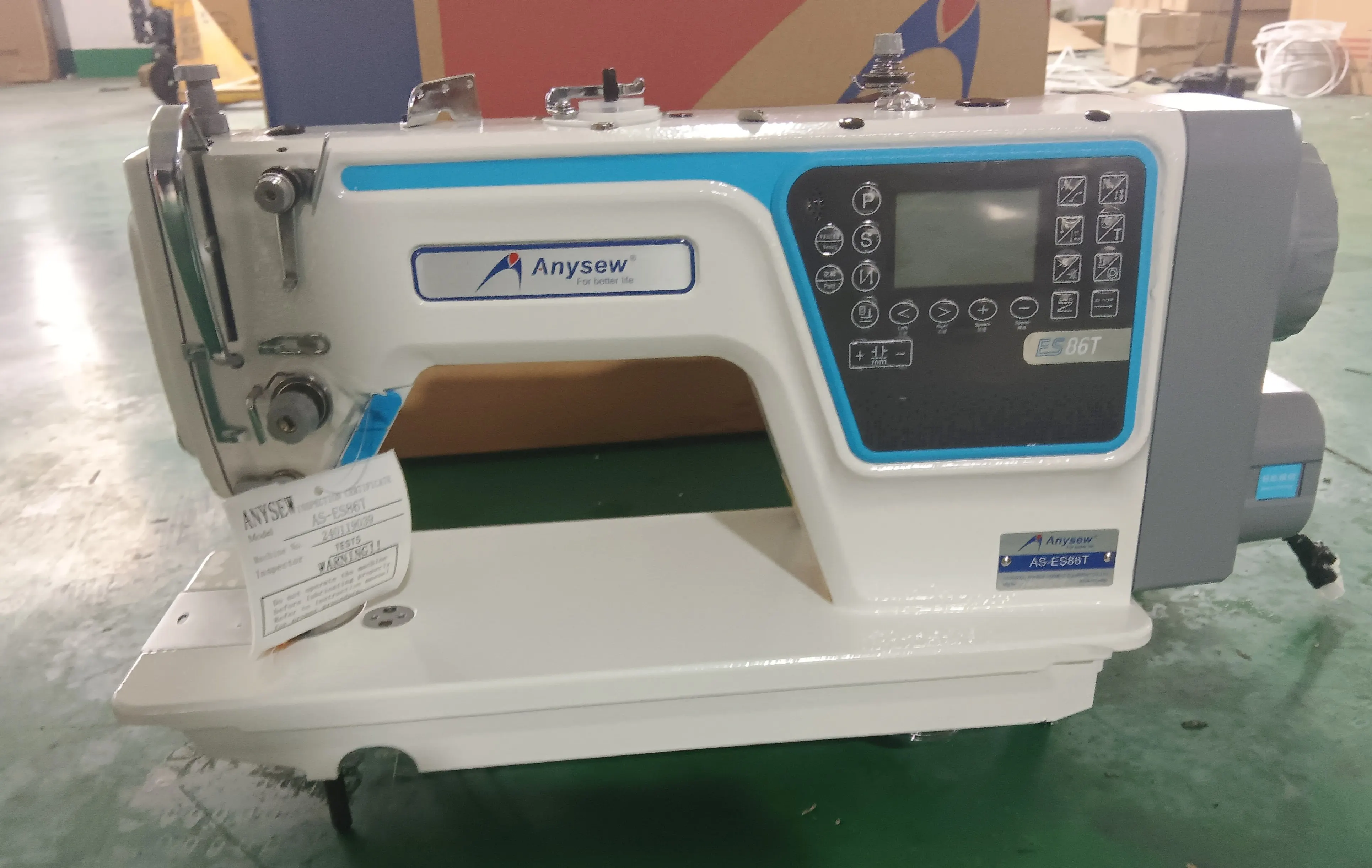 AS-ES86T Full Automatic computerized lockstitch sewing machine with one step motor details