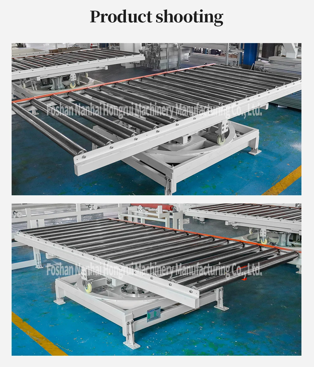 Hongrui drum type rotatable power roller table supplier