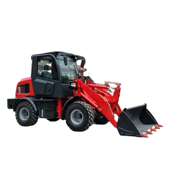 Small Hydraulic Wheel Loader 1600kg with Bucket front end loader quick change attachments pallet forks snow blade