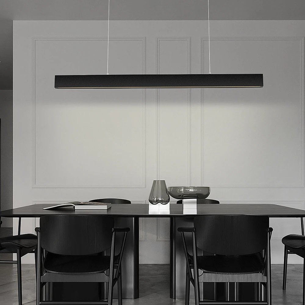 SCON Rectangular Pendant Line Light 45W Big Power Indoor Commercial Office Hanging Pendant Lamp