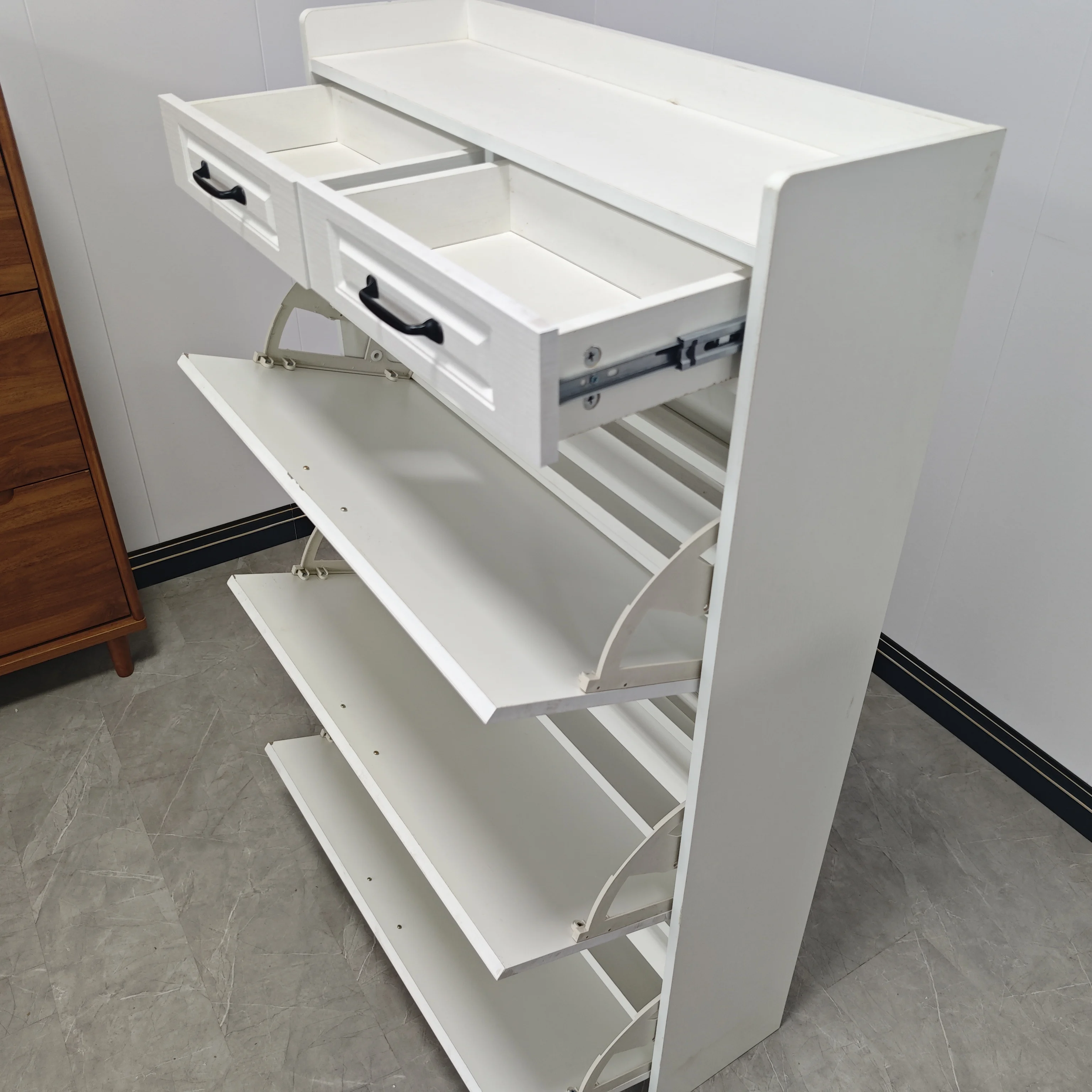 Stylish Three-Layer Storage Shoe Cabinet Modern Minimalist