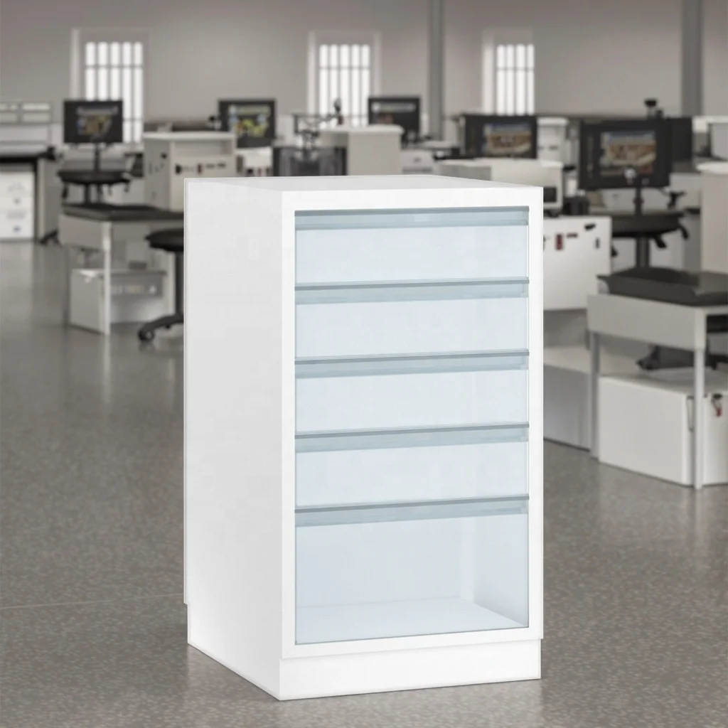 Modern Heavy Duty Medical Document Storage Cabinet 430mm Hospital School Archives Secure Locks Anti-Fire Layer Stainless Steel 6