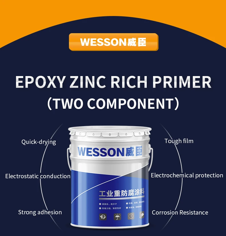Electrolytic Corrosion Anti Rust Zinc Rich Primer For Pre Fabricated Steel Building