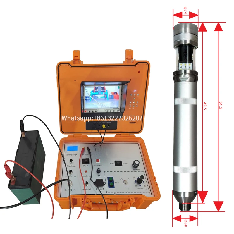 New Easy USE100- 800M Water Well Inspection Camera 220V/12V Portable 360DEGREE Rotary Borehole Camera
