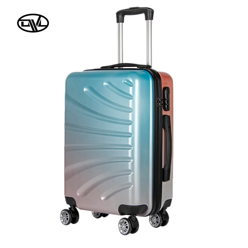 Full Printing Lock with USB Port ABS PC Trendy Twinkle Basics Plain Colors Luggage Bags Business Travel Luggage 20 24 28inch