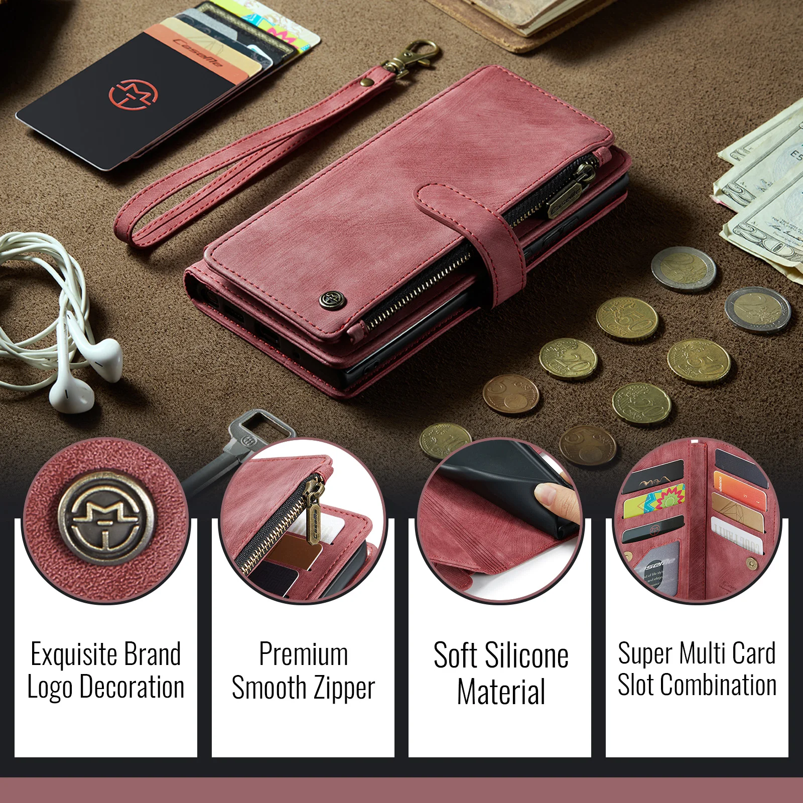Magnetic Wallet Phone Case With 10 Card Slots For Iphone 17 Air_voghion.com