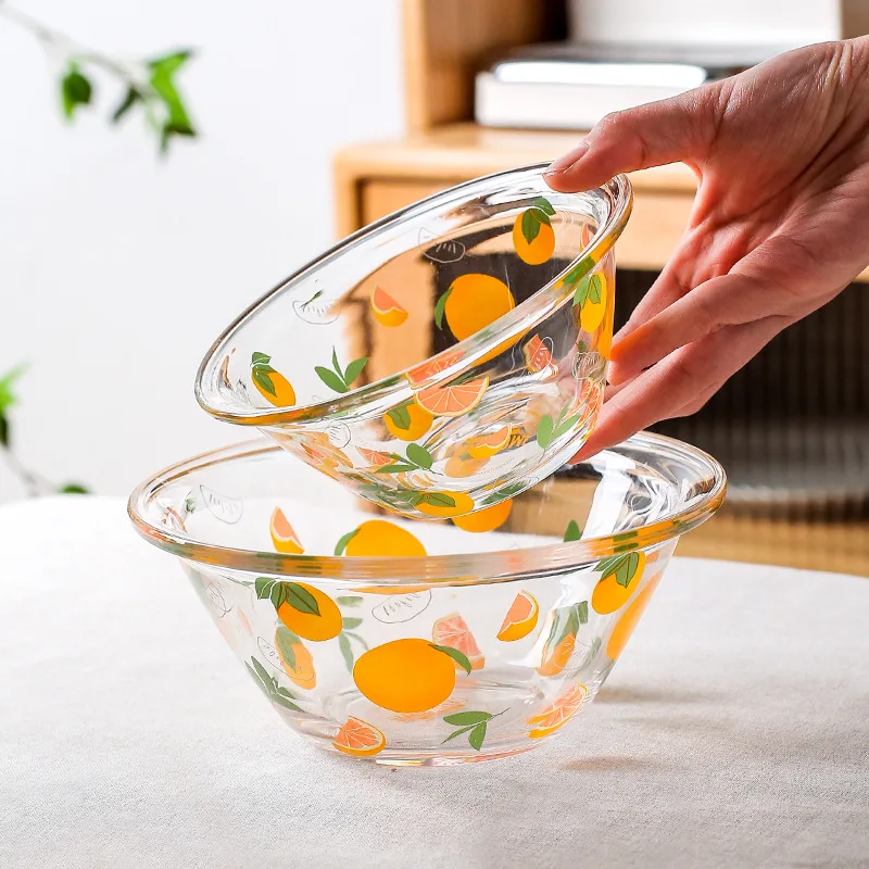 Ciotole Per Insalata Set Di 2 Ciotole In Vetro Temperato Per Insalata E Dessert - Diametro 20 Cm, Resistente A Caldo E Freddo