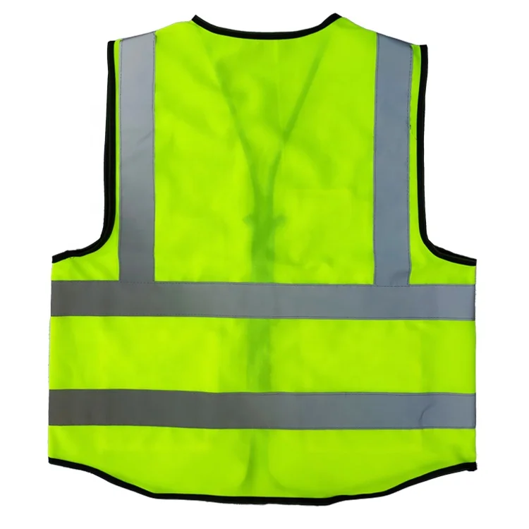 Zipper Pockets Yellow High Visibility Vest