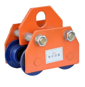 Factory Customized 0.5 Ton I Steel Beam Trolley Manual Hand Pushed with Four-Wheel Roll Container for Tool Usage-OEM Support