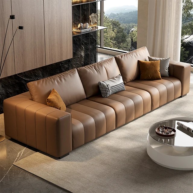 Custom Home Living Room leather  Sofa Set modern wireless remote control automatic telescopic dual-use sofa bed