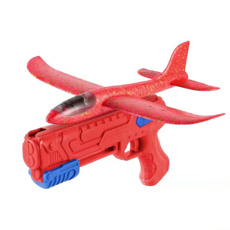 Foam Plane 10m Launcher Catapult Airplane Gun Toy Children Outdoor Game