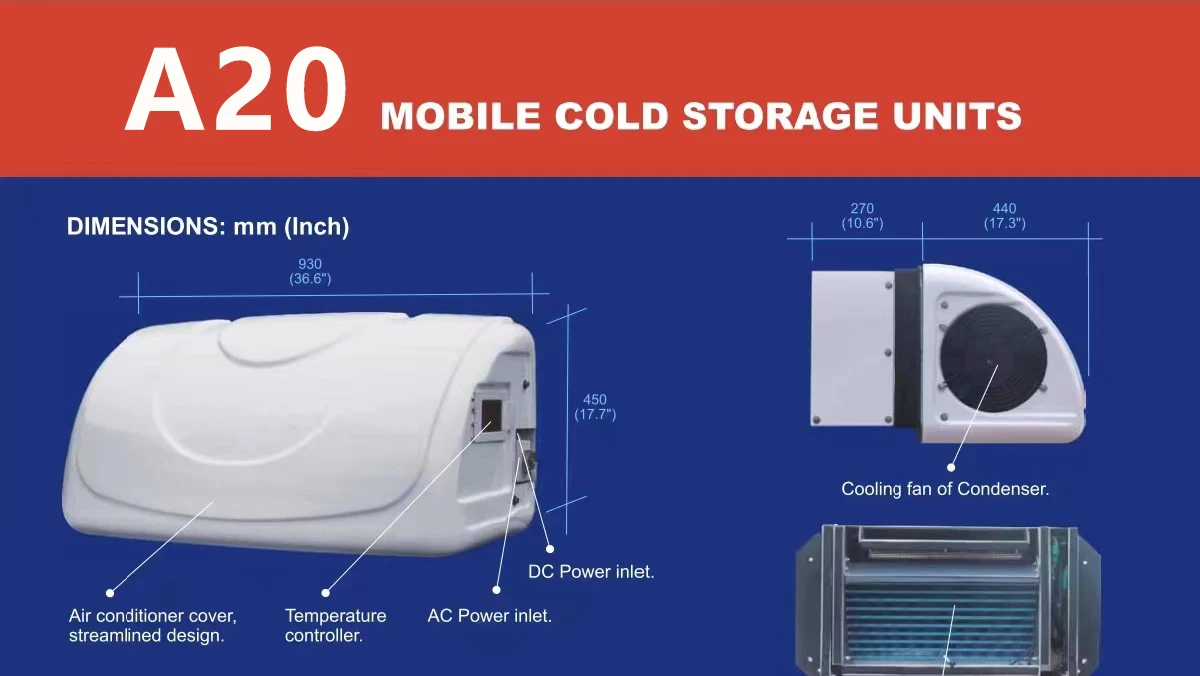 Small Movable Reefer Traile Refrigeration Units 110v/115v/220v For