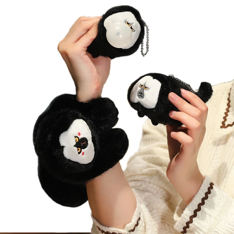 Wholesale White-Faced Saki Monkey Plush Dolls - Soft & Adorable