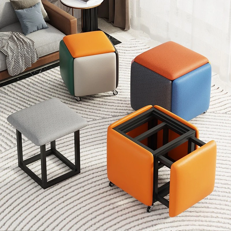 Chair Stools and Ottoman Hot-selling Rubiks Cube Stool Combination Variety  Sofa Stool