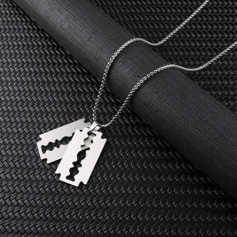 JY Men's Jewelry - Cool Shaver Necklace with Stainless Steel