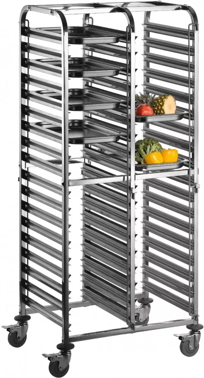 Stainless Steel Tray Rack Trolley Food Drying Box Tray Rack Trolley for ...