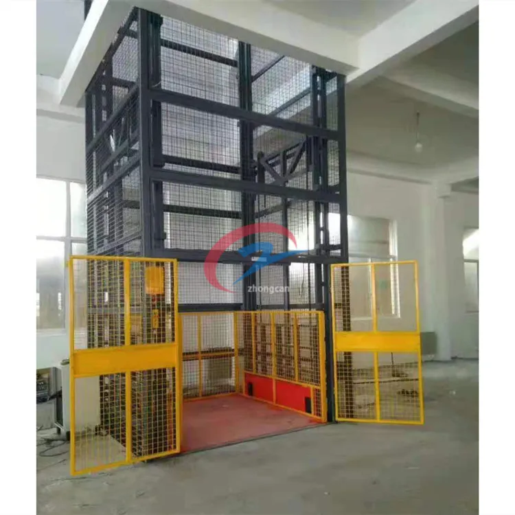 3 Ton 5 Ton Factory Warehouse Freight Elevator Cargo Lift 500kg 1000kg Guide Rail Hydraulic Vertical Goods Lifting