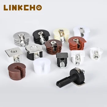 Custom Hidden Connections Plate Shelf With Pins for Furniture Hardware Cabinet Steel Connector Screw in Shelf Support Pegs