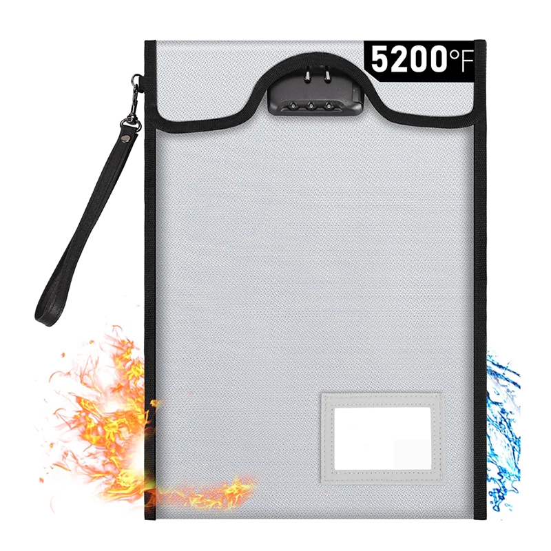 Cesicia Fireproof Money Bag With Lock, Cash Bag Bank Bag For Cash - View #8