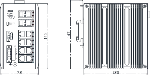 Cost-Effective 12-Port Fast Layer 2 Managed Industrial Ethernet Switch for Warehouse IoT Sensors details