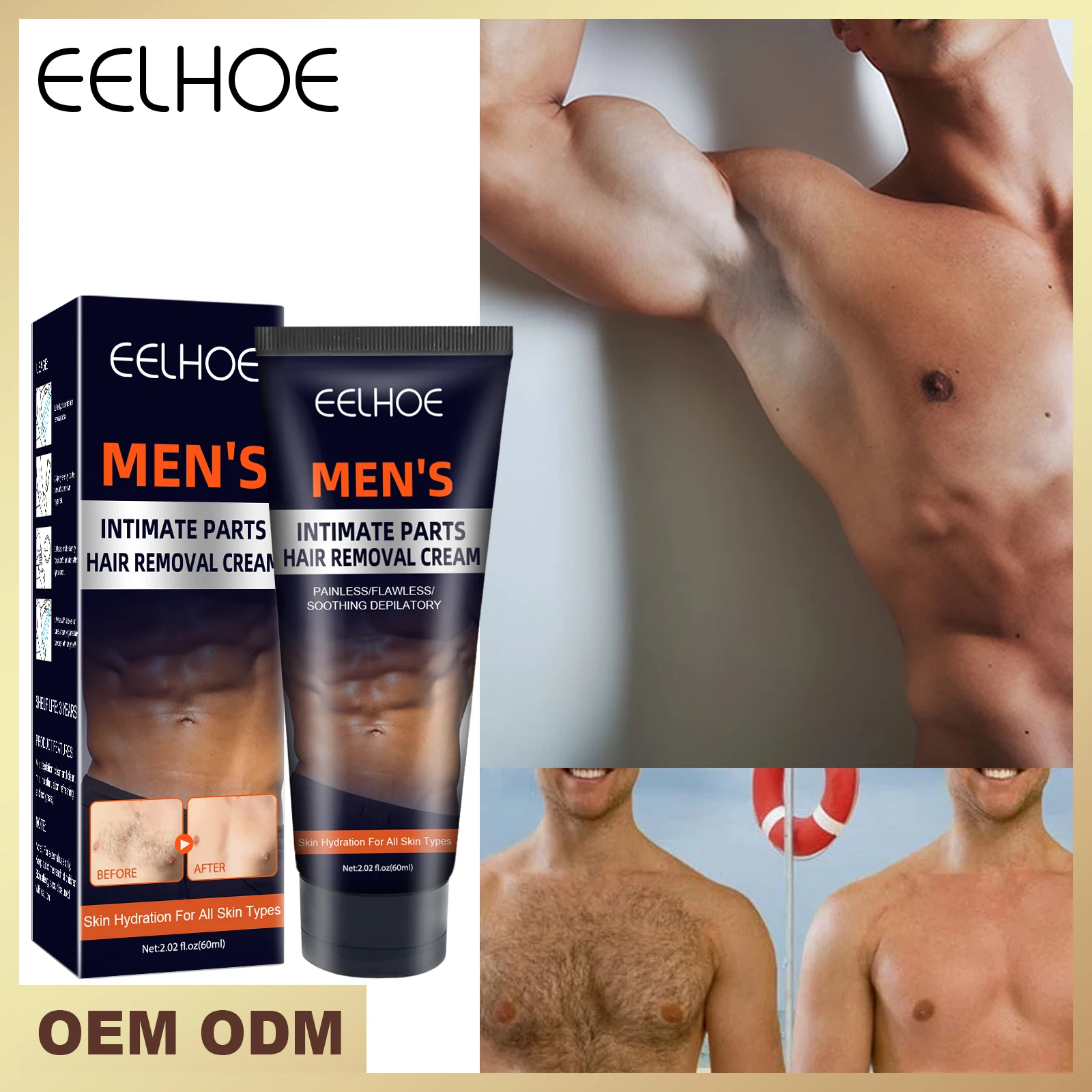 eelhoe men s hair removal cream gentle and does not irritate chest