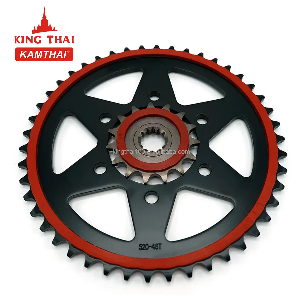 KAMTHAI Racing Motorcycle Transmissions Motorcycle Sprocket and Chain Sets for CFMOTO 650NK NK650 (46T 15T 520H X-Ring)