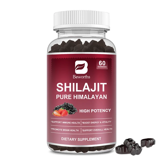 Beworths Organic Shilajit Extract Increases Energy Immune Support Shilajit Gummies Supplement