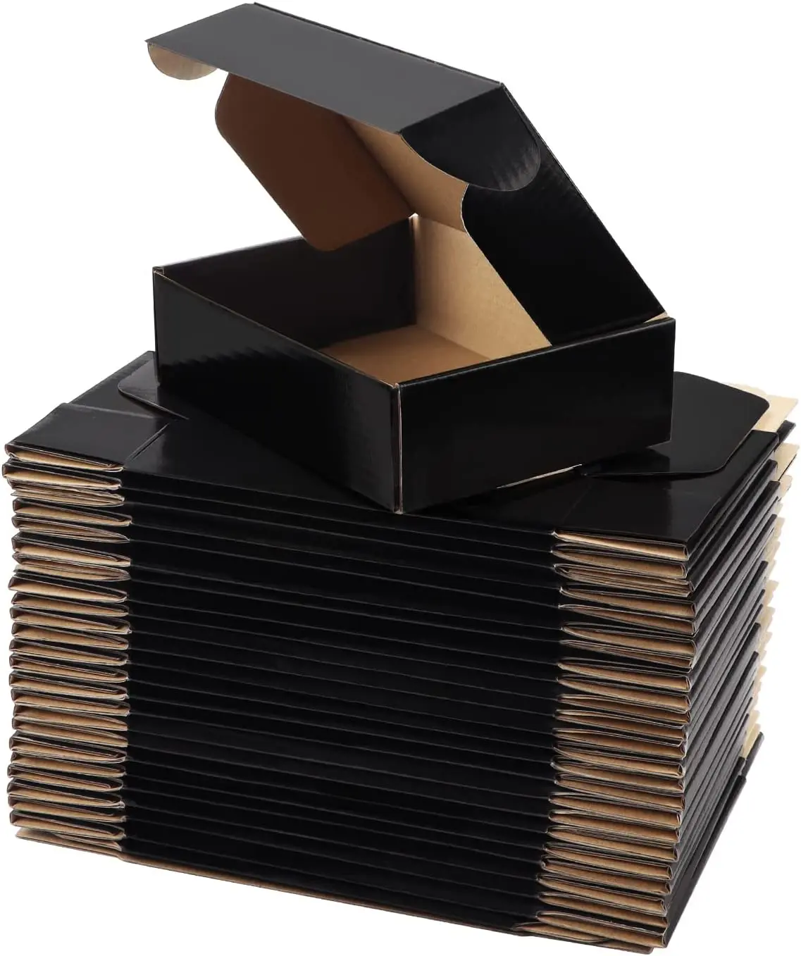 Коробки для доставки по индивидуальному размеру черные почтовые ящики из гофрированного картона маленькие малого