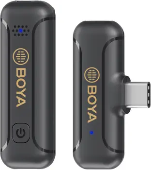 BOYA BY-WM3T2 Wholesale Android Type-c Lapel Lavalier Wireless Microphone for Mobile Phone Live Outdoor Interview Vlog Video detail image