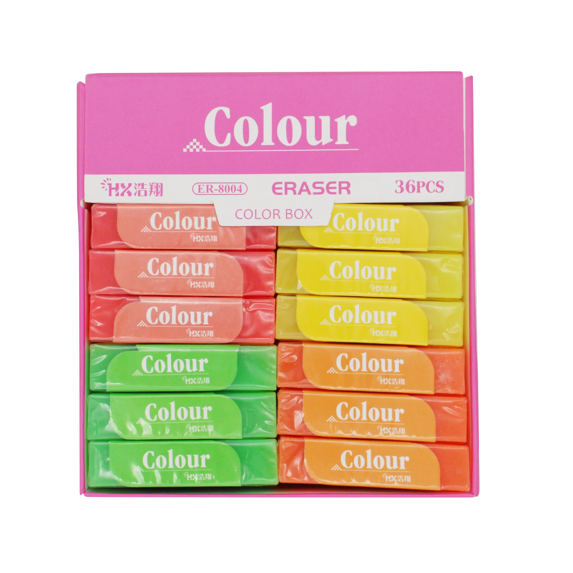 Soododo XDPVC001, оптовая продажа, новинка, промоакция, прозрачный флуоресцентный цветной ластик, студенческий мягкий ПВХ-карандаш ластик