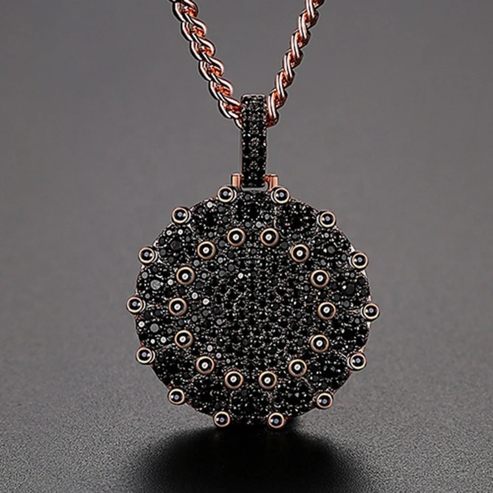 black diamond pendant for men