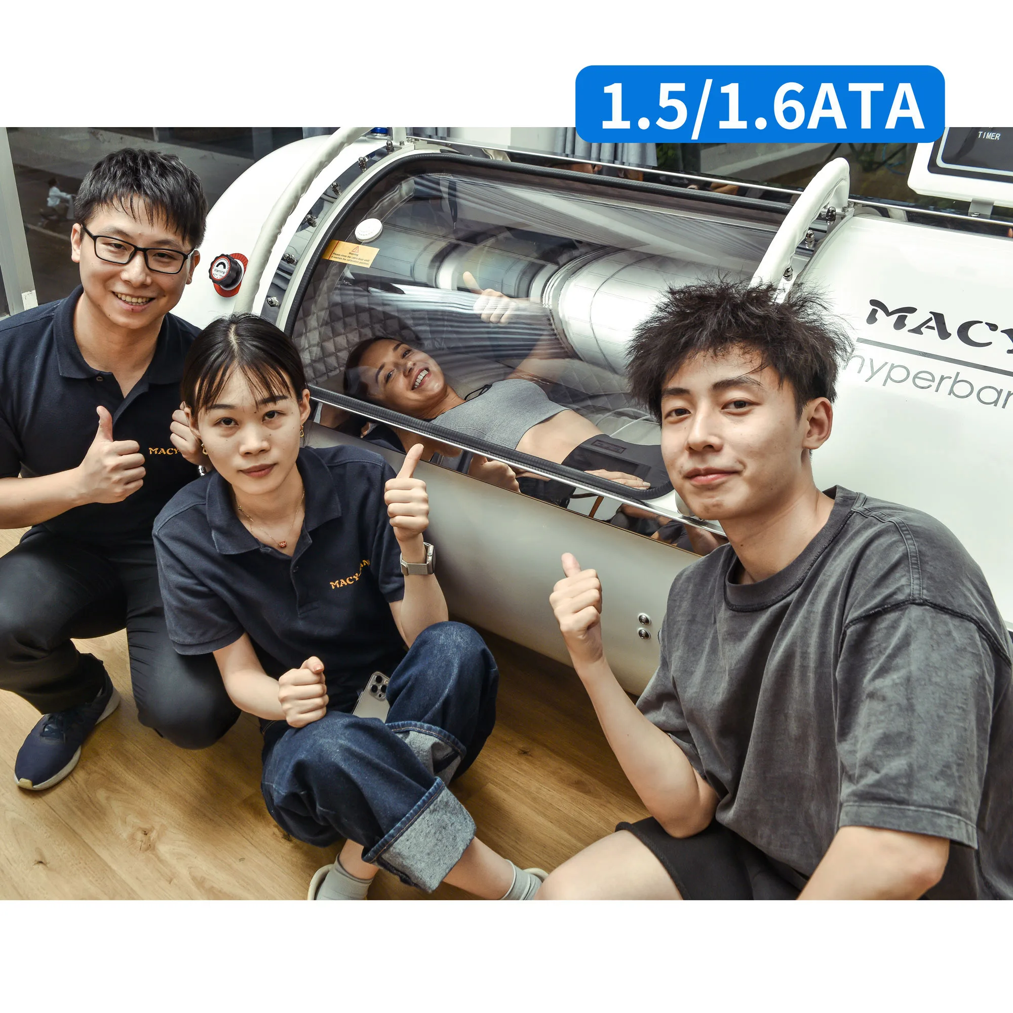 Macy-Pan 1.5 ATA High Quality Hard Type Hyperbaric Oxygen Chamber Gyms Rehabilitation Therapy Supplies Custom Logo Bag Packaging-121097