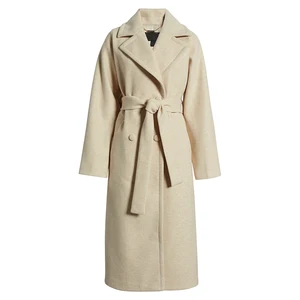 High Quality Winter Double Breasted Cashmere Women Long Cardigan Custom Blend Wool Coat for Women